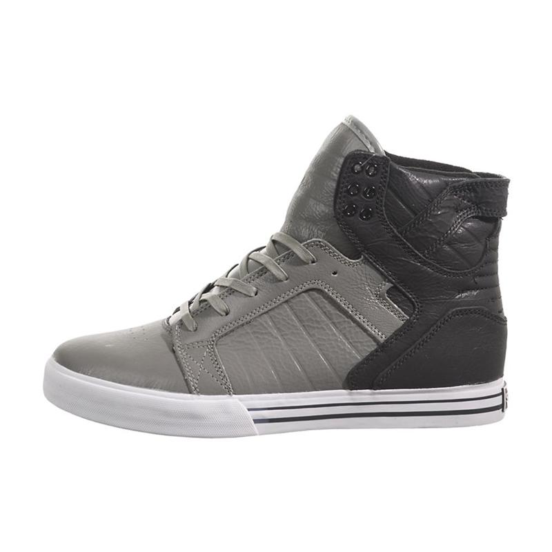 Supra SKYTOP Sneaker High Damen Grau Schwarz Sale CYADO9867